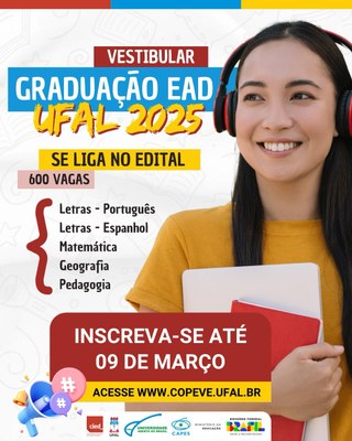 Ufal lança edital 600 vagas para cursos gratuitos de graduação a