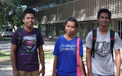 Octávio Manuel, Auxiliadora Carvalho e João Antônio são os primeiros alunos do Timor na Ufal | nothing