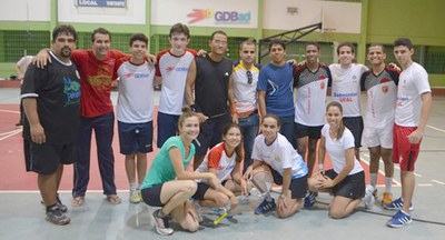 Atletas da Badminton reunidos na Paraíba