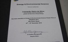 Certificado recebido por Leonardo pela participação de destaque no evento