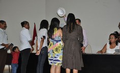 Lurdiana, na colação de grau realizada no auditório da Reitoria