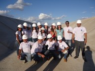 Visita técnica ao Canal do Sertão do Agreste Alagoano dos componentes do Grupo de Manejo de Água para Irrigação (Grupo Irriga), professor Márcio Aurélio, mestranda Daniella Pereira e alunos do grupo de pesquisa