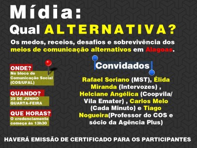 Alunos de Comunicação Social promovem seminário sobre Mídias Alternativas | nothing