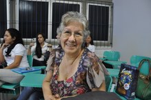 Professora Regina Maria dos Santos, que leciona a disciplina Enfermagem, Saúde e Sociedade