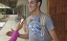 O estudante Alberto Torres