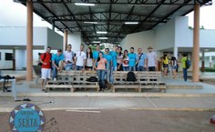 Participantes da intervenção artística no Campus Arapiraca