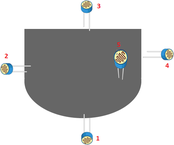 Diagrama mostra disposição dos sensores de luz
