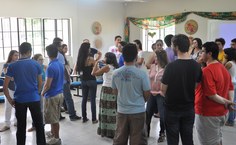 Estudantes participam de dinâmica