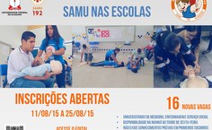 Samu nas Escolas oferta 16 vagas até dia 25