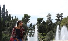 A estudante na Vila d'Este, Tivoli