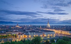 Visão da cidade de Turim, no Monte Cappuccini