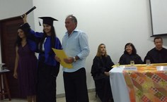Familiares dos graduandos participaram da cerimônia