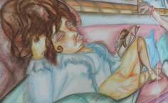 Obra pintada pelo bolsista da Edufal