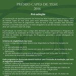 Prêmio Capes de Tese 2016 reconhecerá teses defendidas em 2015 e artigos científicos derivados