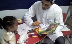 Estudante durante ação educativa do Projeto Resgatar