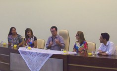 Mesa de abertura da solenidade de posse da Vitalis Consultoria