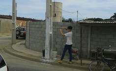Postes receberam pintura