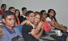 Houve apresentação cultural na recepção dos calouros