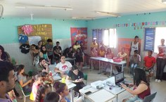 Oficina de fotografia com indígenas. Foto: Maykson Douglas