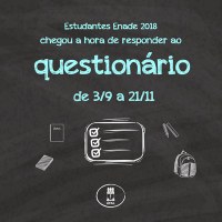 Atenção para o final de prazo para responder o questionário do Enade