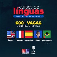 Edital para cursos de línguas abre inscrições de 646 vagas