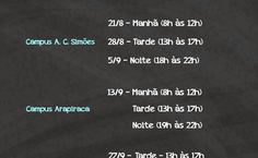 Calendário de programação