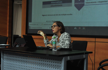 Professora Luciana Santa Rita explicou sobre as provas do Enade. Foto: Pedro Ivon