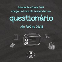 Concluintes inscritos no Enade 2018 já podem preencher Questionário do Estudante