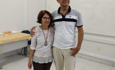 O formando agradeceu à professora Betânia por todo o apoio