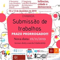 Seminário luso-brasileiro do educação infantil prorroga inscrição de trabalhos