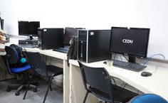 Estudantes poderão realizar pesquisas na biblioteca do Cedu.JPG