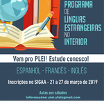 Cursos de línguas oferecem 400 vagas para estudantes do interior