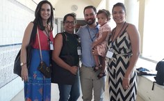 Ithayse Lins, Vera Pontes, Eduardo Almeida e Janaina Alves, alunos da pós-graduação da Ufal que participaram do evento.