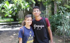 Larissa de Lima de Pedagogia e Éverson Ferreira de Geografia. Foto: Pedro Vianna