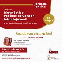 Apala oferta capacitação sobre diagnóstico precoce do Câncer Infanto-juvenil