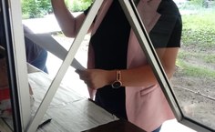 Mais uma estudante durante o juramento