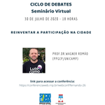 ICS debate em evento virtual o tema “Reinventar a participação na cidade”