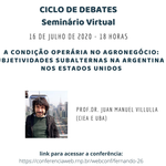 Seminário de Sociologia debate condição operária no agronegócio