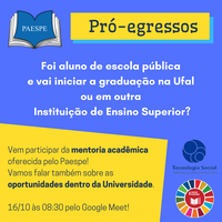 Paespe oferta mentoria acadêmica para quem vai ingressar do ensino superior