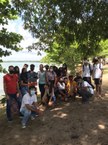 Estudantes da Ufal e do Ifal durante o trabalho