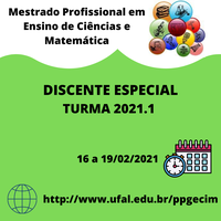 Pós-graduação em Ensino de Ciências e Matemática oferta disciplinas eletivas