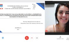 Mariana apresentando TCC