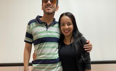 Juciê com sua irmã Vanessa Feitosa