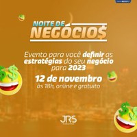 Noite de negócios da JRS Consultoria será neste sábado (12)