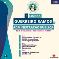 Semana Guerreiro Ramos de Administração segue até quinta no Youtube