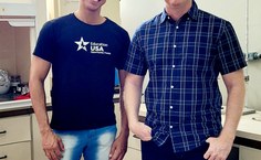 O futuro doutorando com o professor Dimas Paz da Ufal