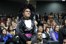 Joel no dia da colação de grau