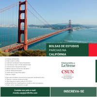 Inscrições abertas para bolsas de estudos na Califórnia