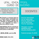 Pós-graduação em Filosofia promove curso de inverno sobre Ética e Política