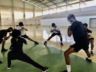 Estudantes da Ufal em Arapiraca durante treino no PST Universitário